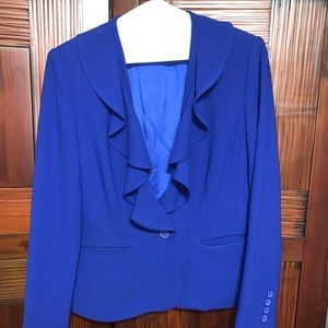 Royal blue blazer with pockets